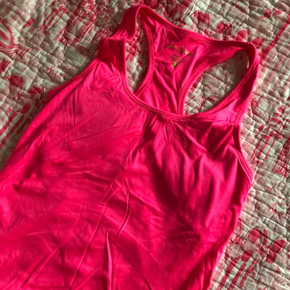 Lilly Pulitzer padded pink luxletic workout tank